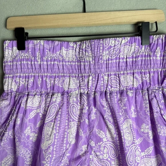 Free People Movement FP The Way Home Purple Floral Shorts size XL - Picture 3 of 9